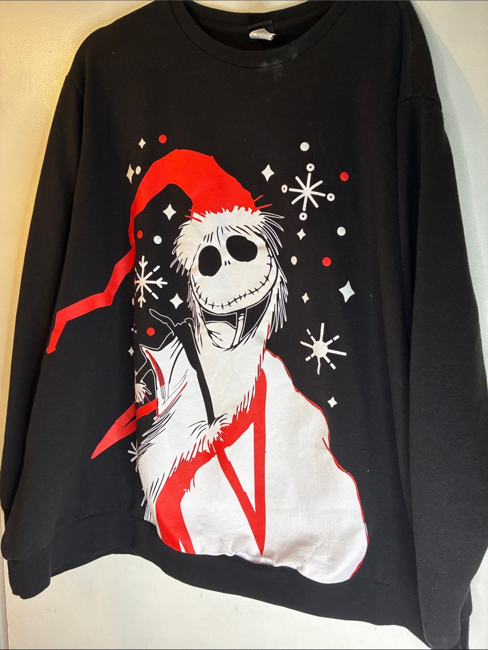 Disney Black Jack Skellington Holiday Graphic Sweatshirt - Men 3XL The Burton’s